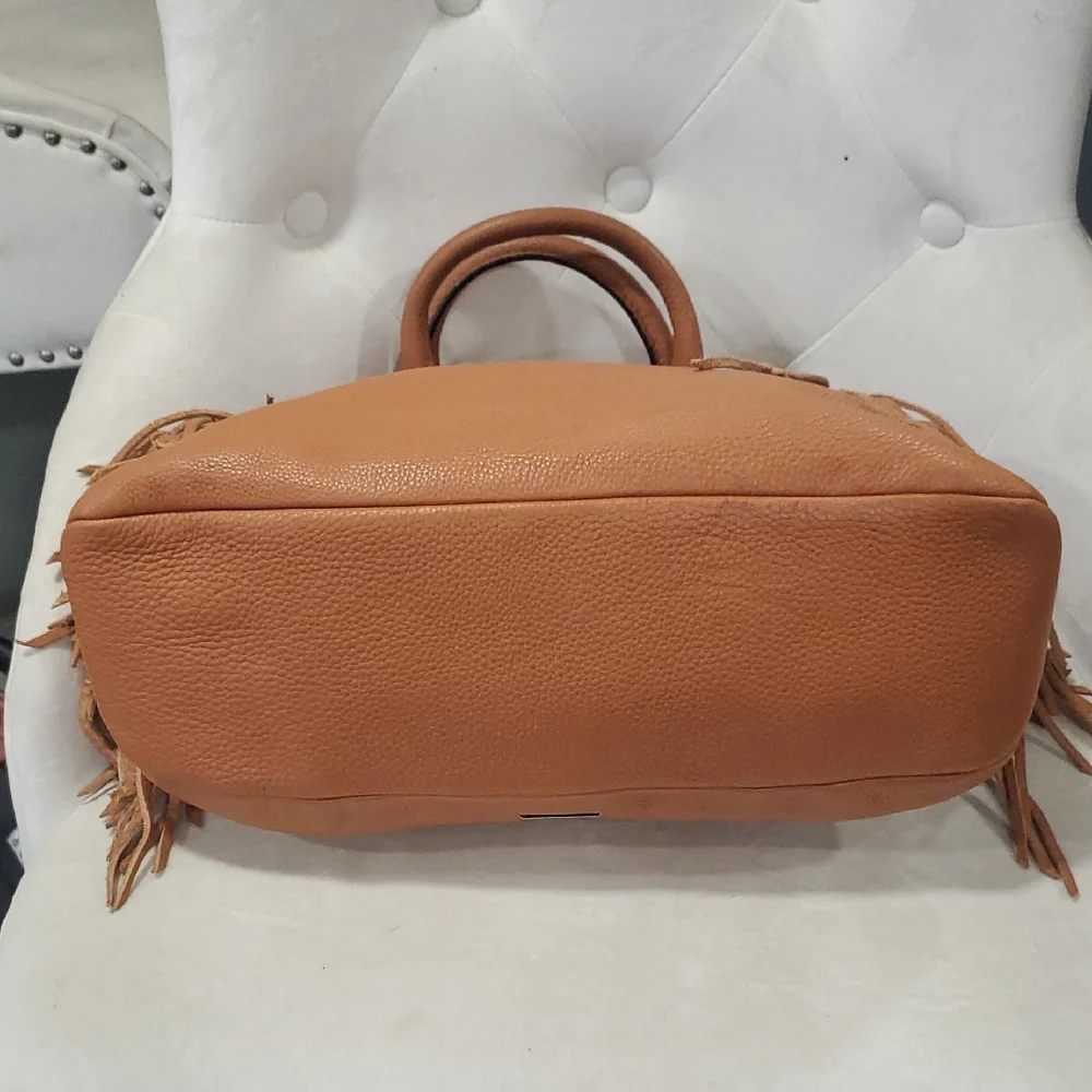 Flawed Rebecca Minkoff Tan Leather Fringe Hand  Bag